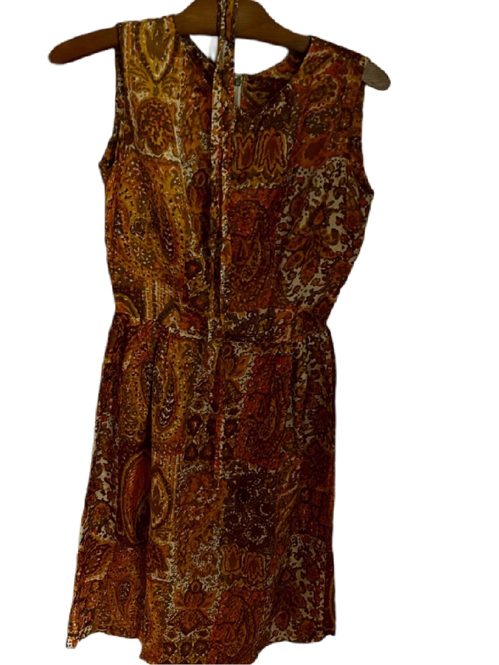 Unique Handmade 1960s Silk Paisley Dress | Vintage Mod Boho